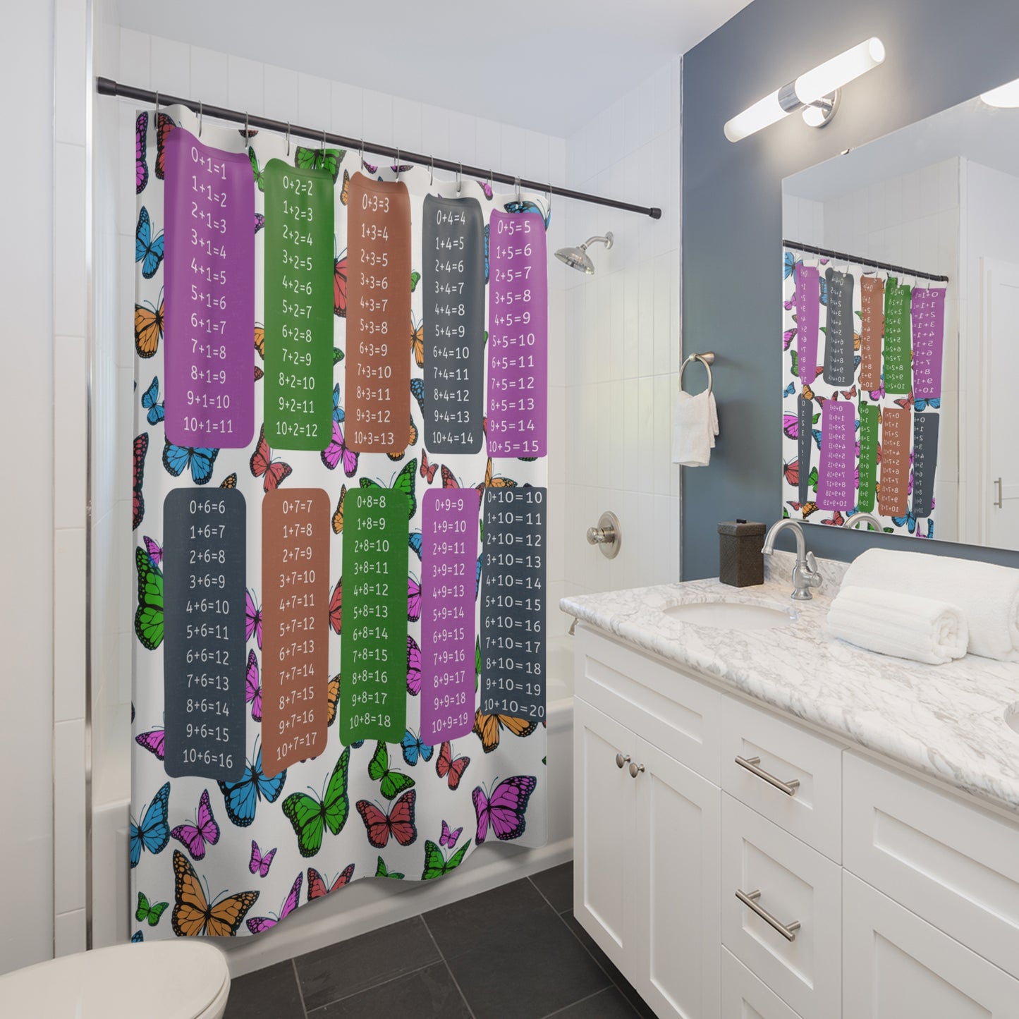 Butterfly and Addition Shower Curtain